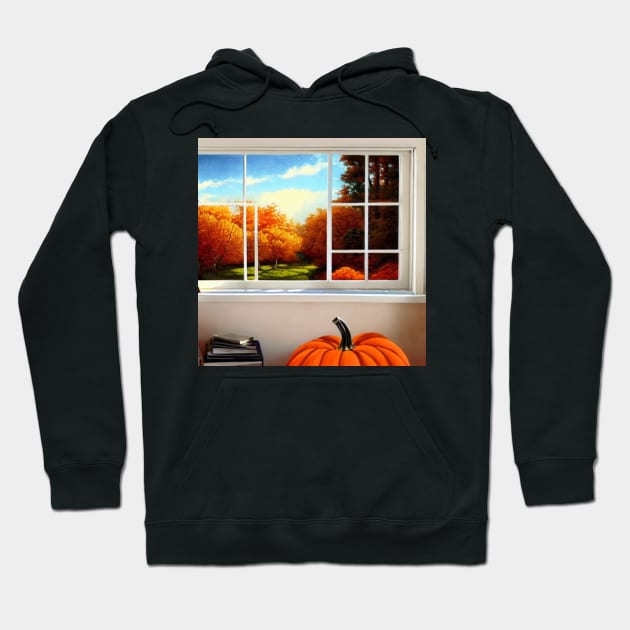 Rising Sunrise But It's Fall Pumpkin Season Library Books Bookish Person Hoodie by DaysuCollege